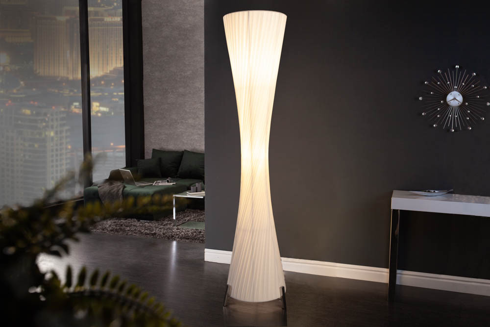 Moderne Design Stehlampe PARIS X 160cm weiß Stehleuchte