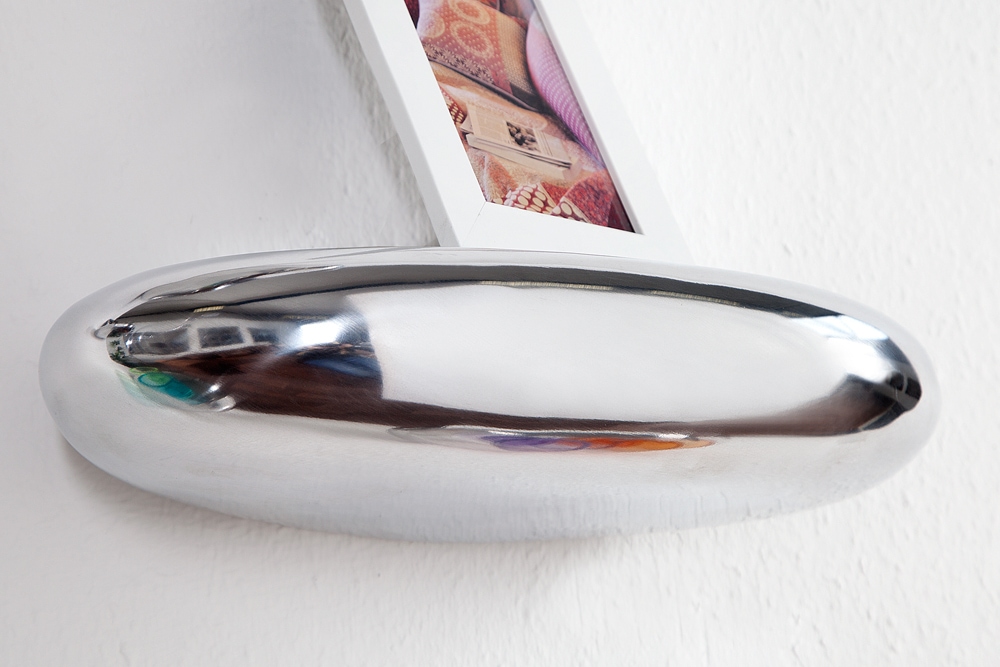 Modernes Design Wandregal TEAR 40cm silber Aluminium
