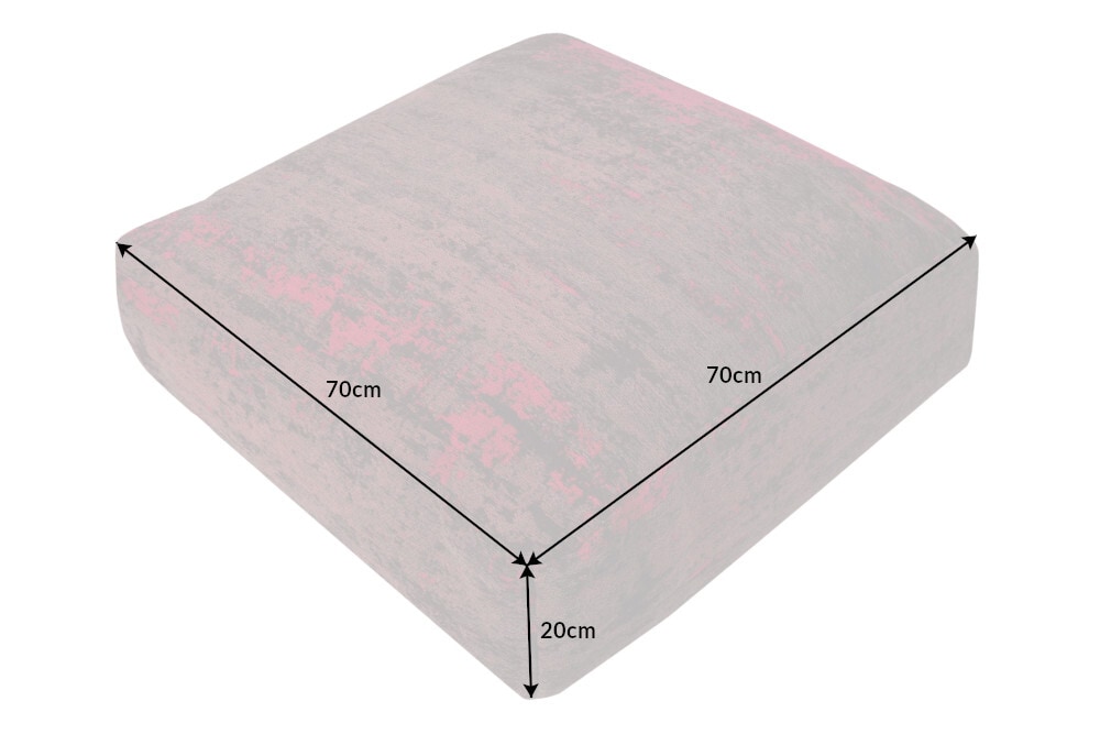 Design Bodenkissen XL MODERN ART 70cm rot pink abstraktes Muster Sitzpouf