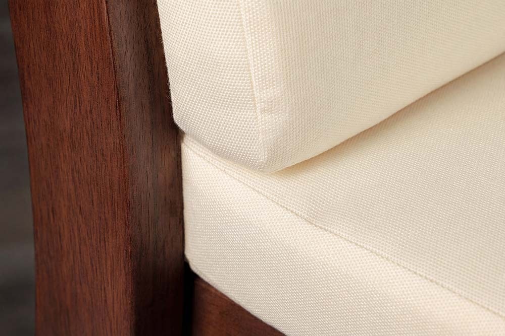 Outdoor Gartenstuhl KOPENHAGEN beige braun Akazie honey finish inkl. Kissen stapelbar