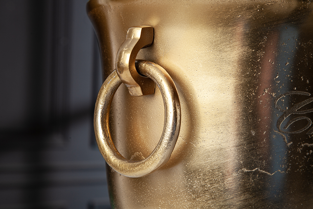 Eleganter Sektkühler CHAMPAGNE 40cm gold Flaschenkühler