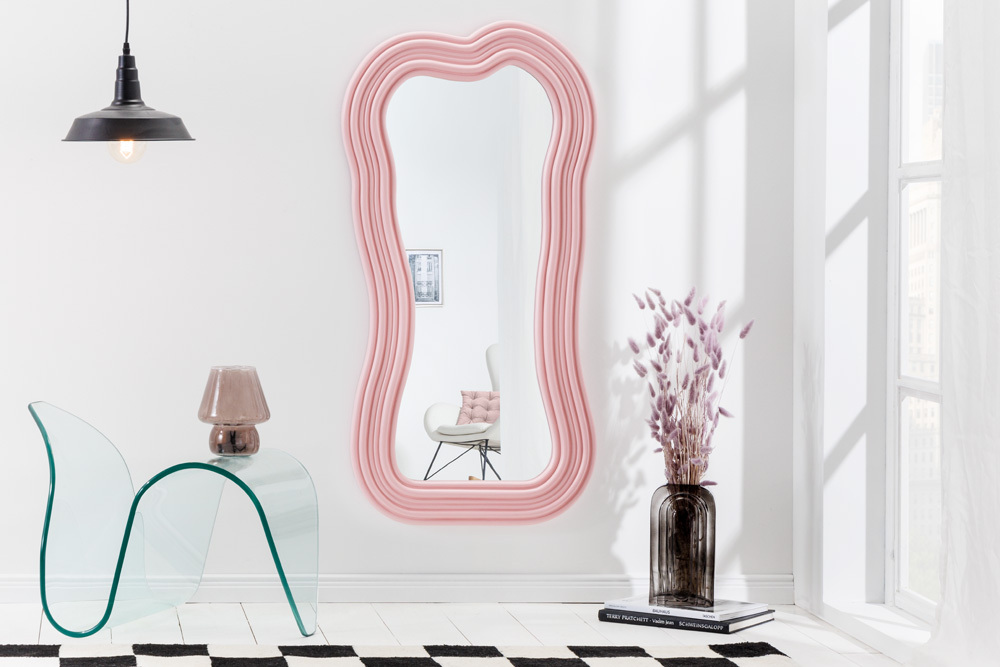Design Wandspiegel ALICE II 100cm pastell rosa