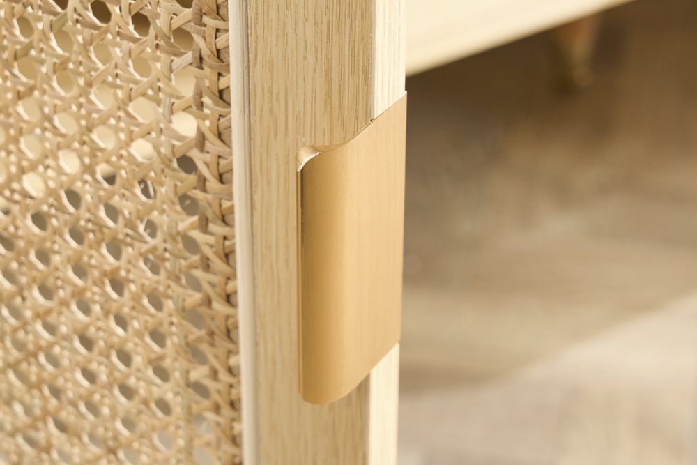 Design Sideboard VIENNA 155cm Wiener Geflecht Rattan Kommode mit Schubladen