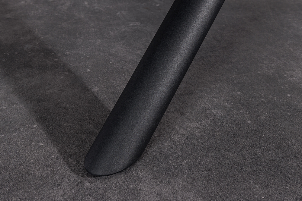 Ausziehbarer Esstisch MIKADO 180-230cm weiß Keramik schwarz Sterngestell