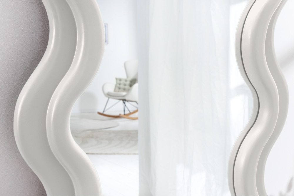 Design Wandspiegel CURVY 160cm weiß