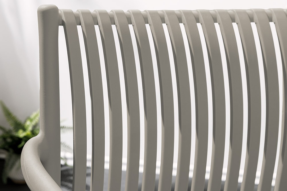 In- und Outdoor Stuhl STUDIO ITALIA greige stapelbar wetterfest Gartenstuhl