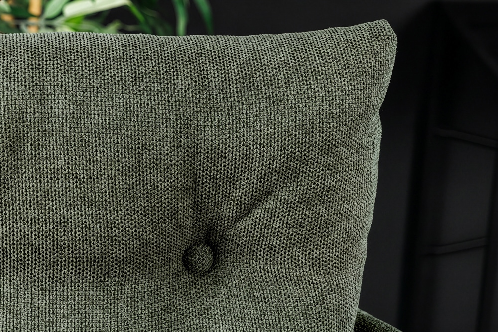 Drehbarer Design Barhocker BIG GEORGE grün Samt Taschenfederkern mit Armlehnen Metall
