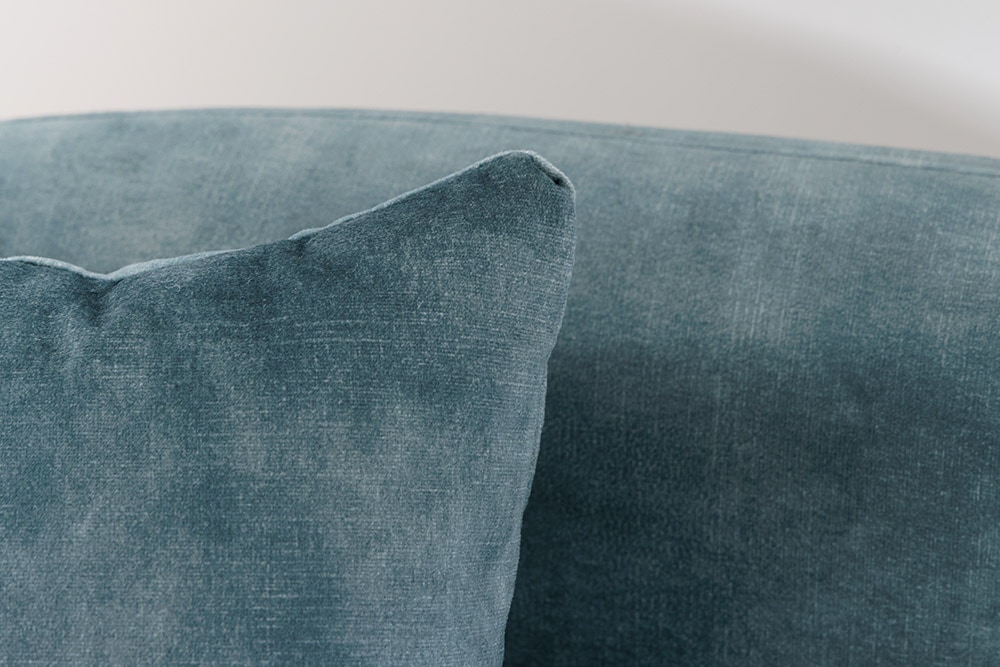 Extravagantes Sofa ELEMENTAL 180cm petrol Samt 2-Sitzer Couch mit Federkern
