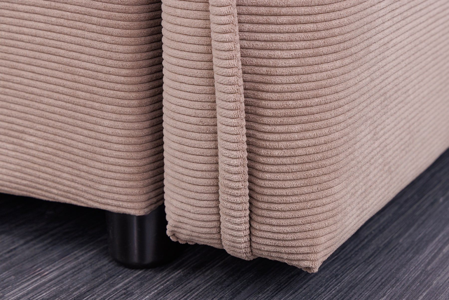 XXL Sofa mit Schlaffunktion APARTMENT  taupe Cord inkl. Bettkasten und Kissen