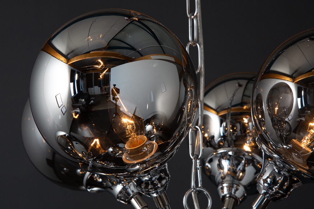 Extravagante Hängeleuchte GALAXY 72cm silber Hängelampe Modern Design