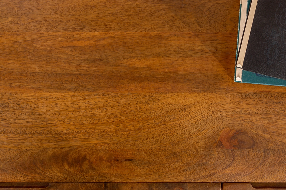 Massives Sideboard SCORPION 140cm braun Mangoholz aufwendige 3D Schnitzereien