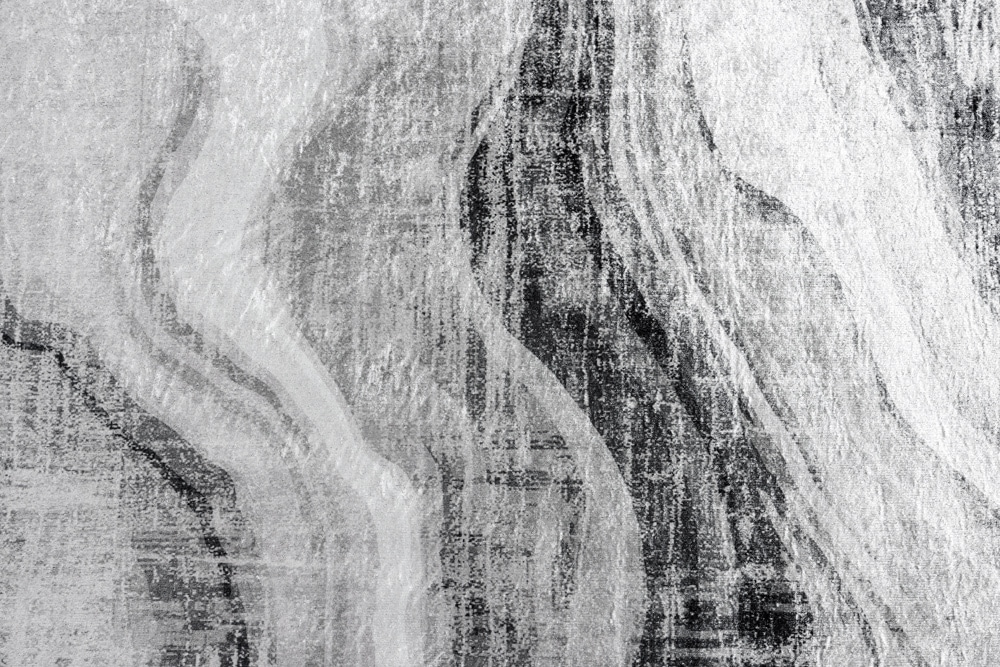 Design XXL Teppich ART RUGS 350x240cm grau weiß Flachgewebe Indoor