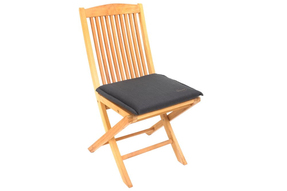 Outdoor Kissen ROG 40x42cm anthrazit Sitzkissen Polster-Auflage für Gartenstuhl