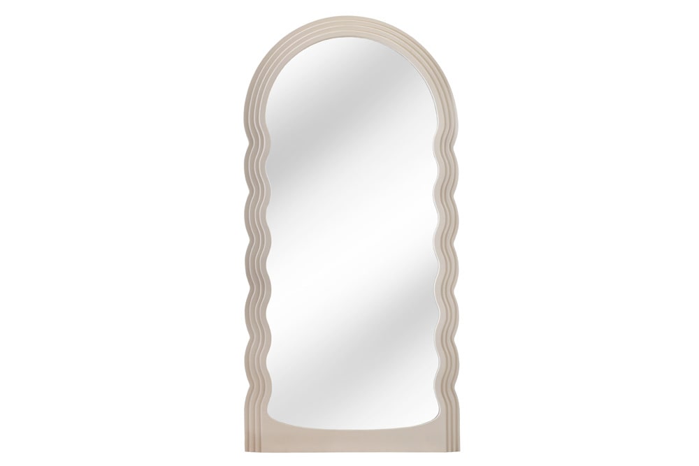 Design Wandspiegel WAVE 160cm greige