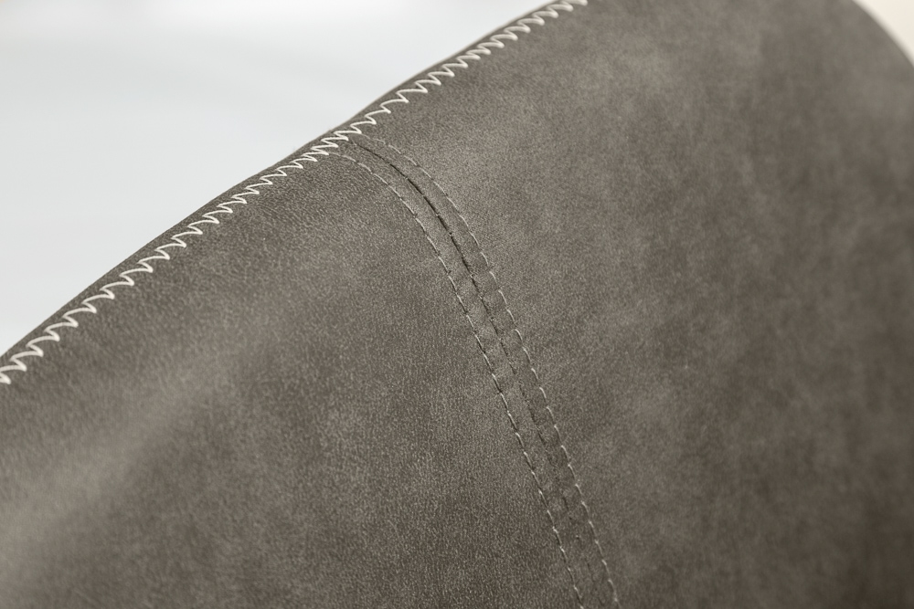 Design Stuhl MUSTANG antik taupe Microfaser mit Armlehne