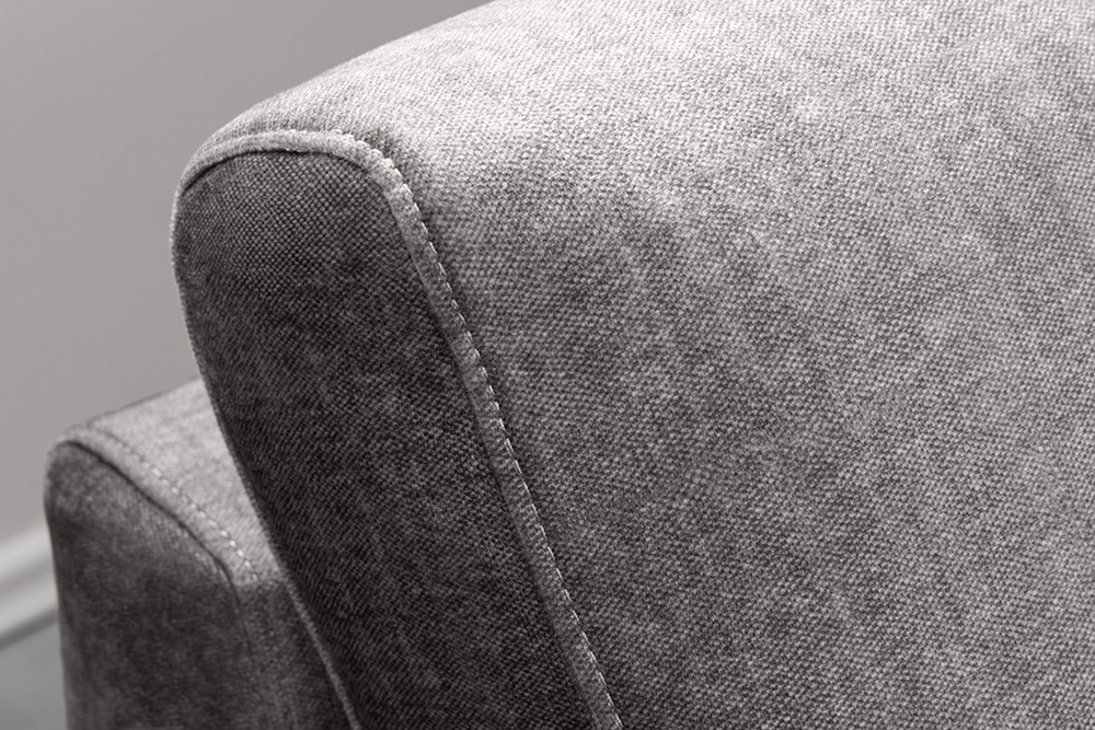 Großes Sofa LOFT 210cm grau Vogue Velours Samt 3-Sitzer Couch Taschenfederkern