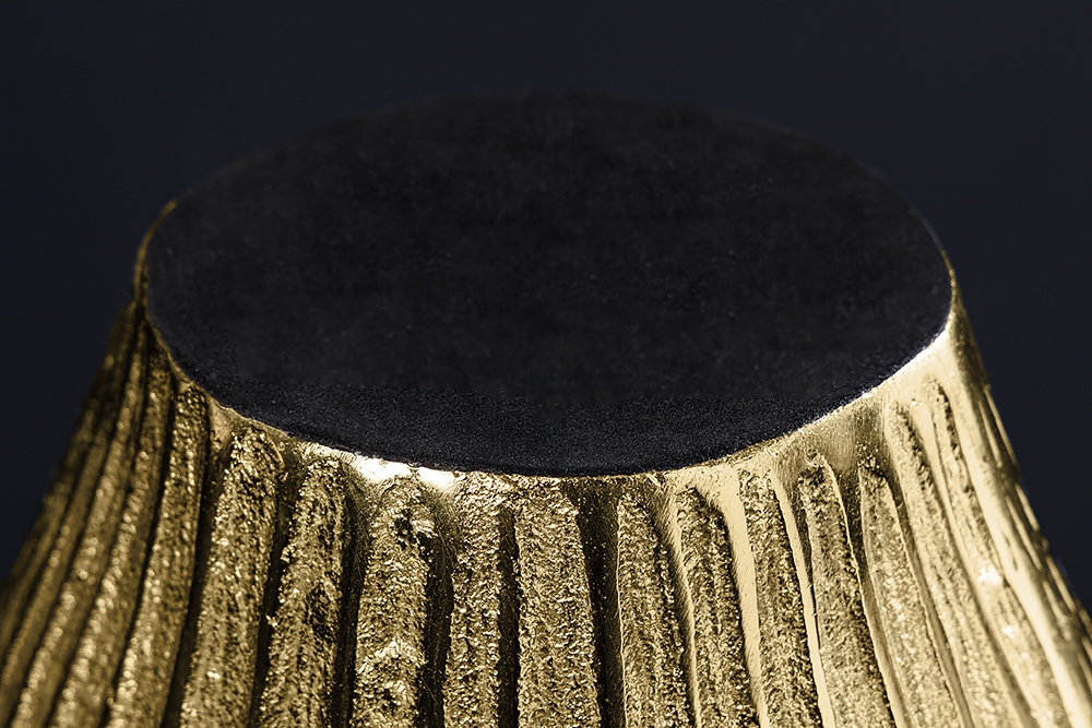 Handgefertigte Deko-Vase ELEGANCE 35cm gold antik Metall Hammerschlag Design