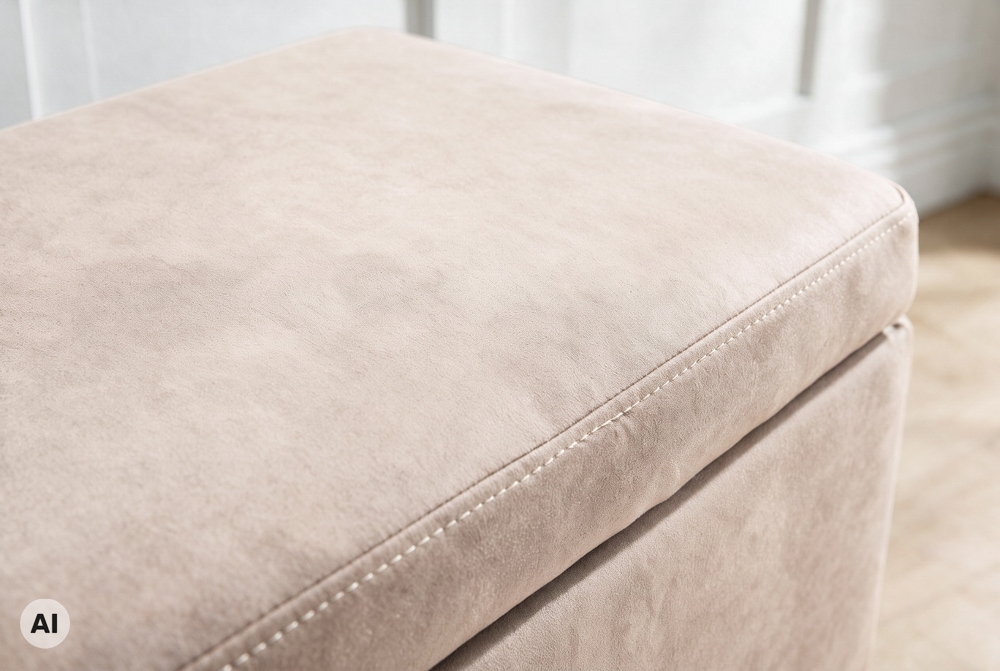 Truhenbank LOFT 100cm champagner Samt Sitzbank mit Stauraum schwarz Metall