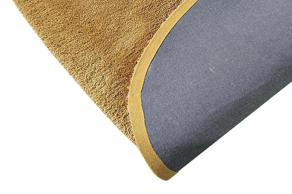 Design Teppich ORGANIC 180x120cm senfgelb Hochflor Indoor-Teppich organische Form