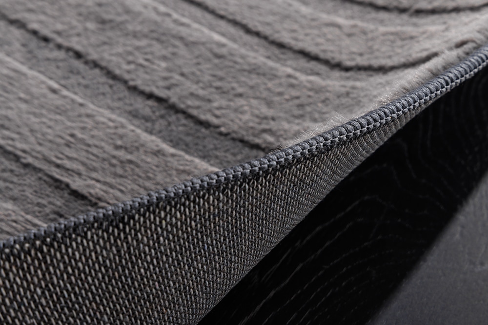 3D strukturierter Teppich WAVE 200x80cm anthrazit Kurzflor Indoor Teppichläufer