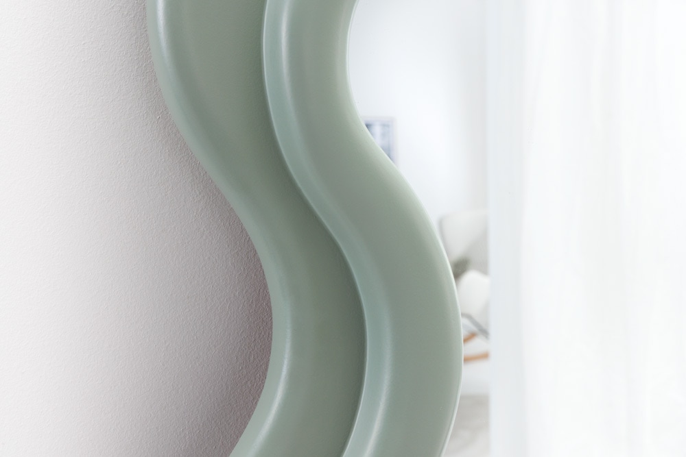 Design Wandspiegel CURVY 160cm salbeigrün