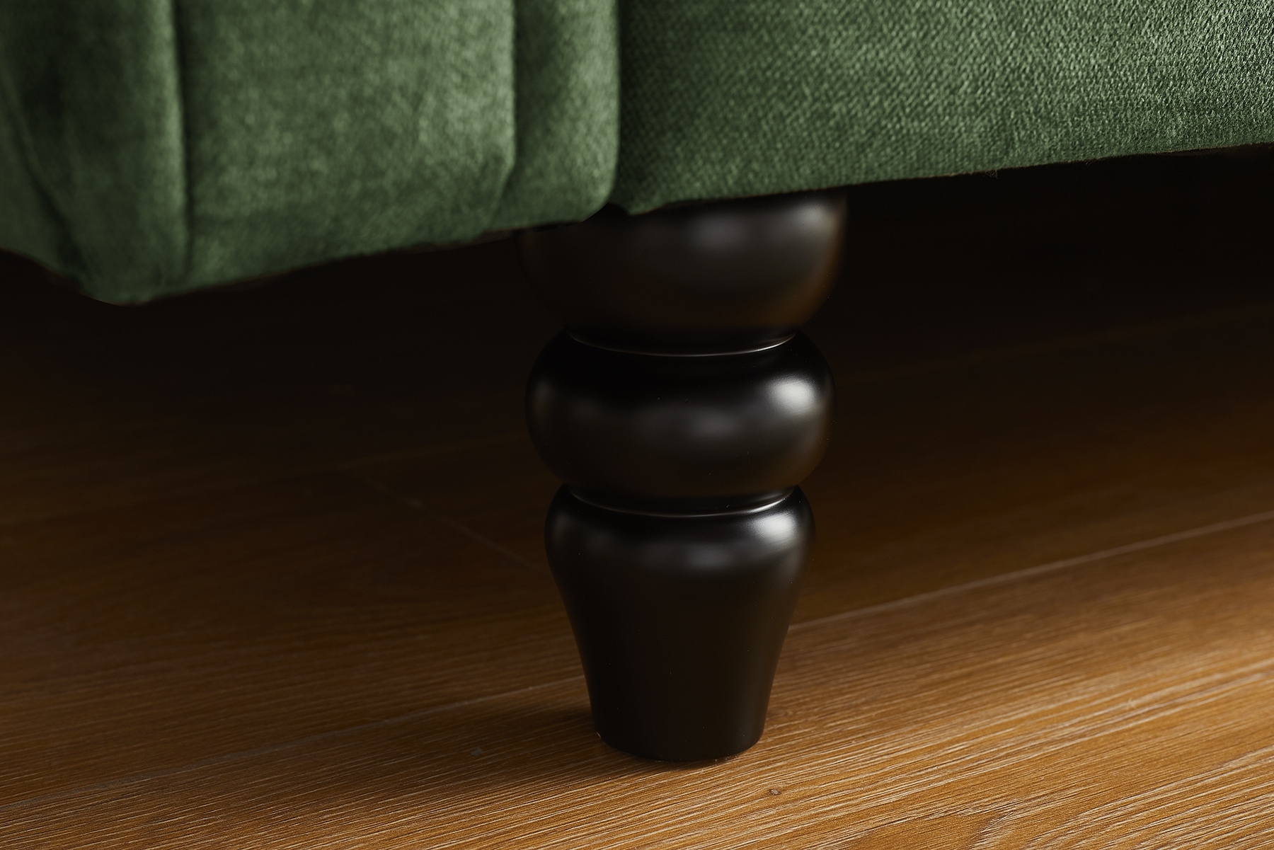Schlafsofa MAISON BELLE AFFAIRE 220cm moosgrün Vogue Seiden Samtstoff 3-Sitzer