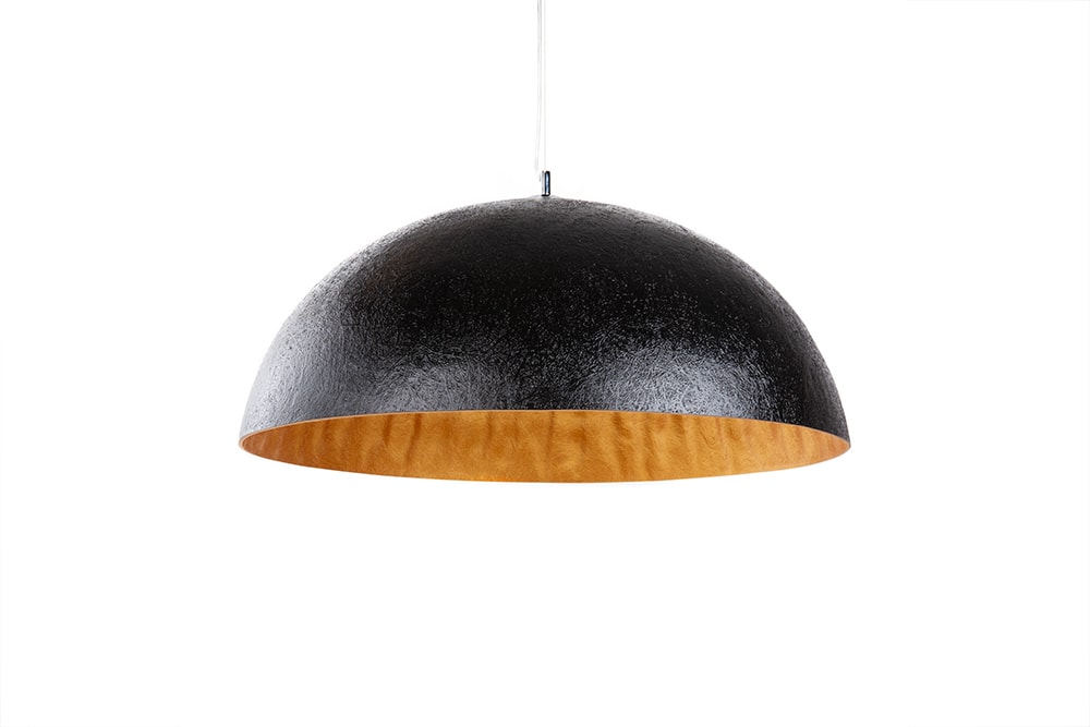 Elegante Design Hängeleuchte GLOW 70cm schwarz gold Hängelampe