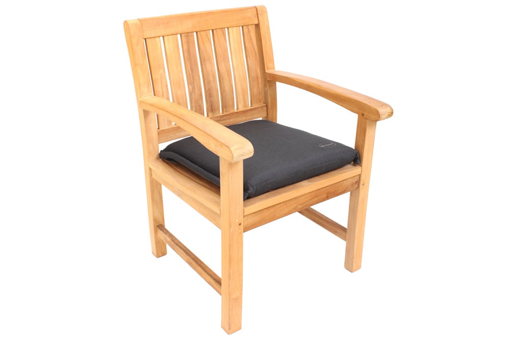 Outdoor Kissen ROG 46x48cm anthrazit Sitzkissen Polster-Auflage für Gartenstuhl