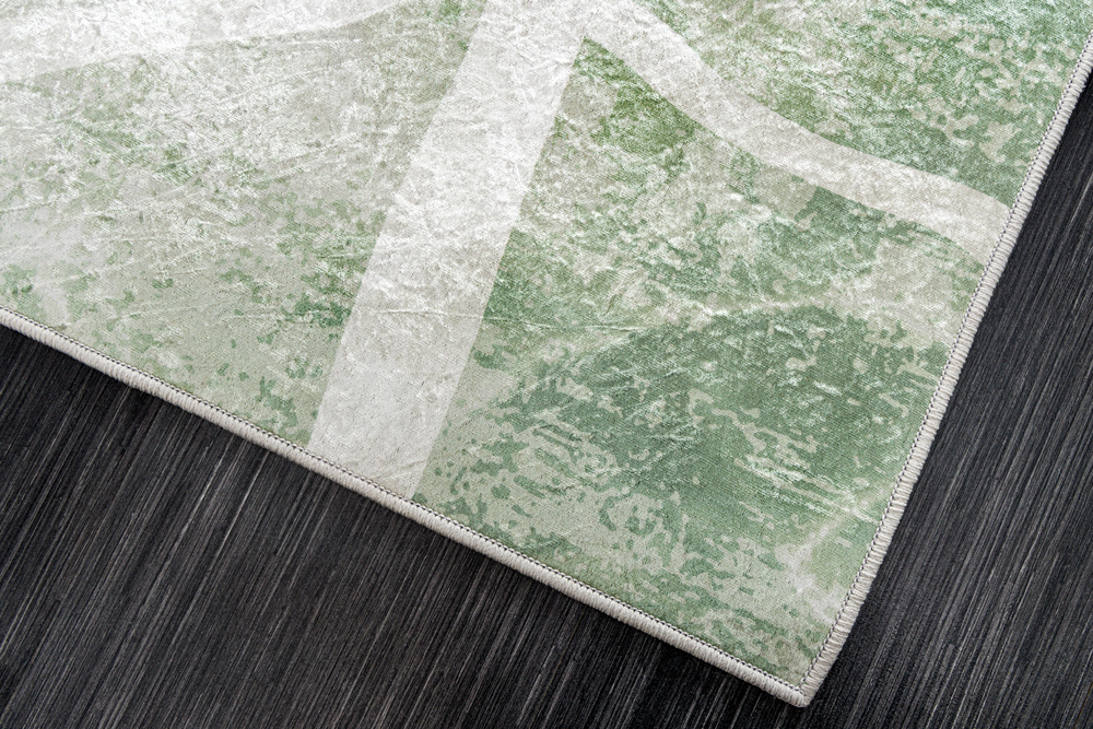 Moderner Teppich JUNGLE 230x160cm grün beige Flachgewebe Indoor-Teppich