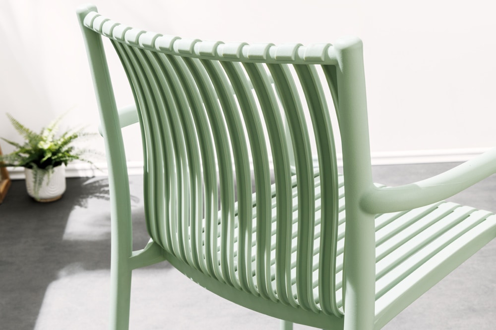 In- und Outdoor Stuhl STUDIO ITALIA salbei stapelbar wetterfest Gartenstuhl
