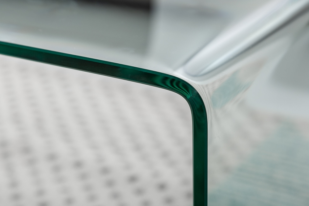Extravaganter Glas Couchtisch FANTOME 110cm transparent