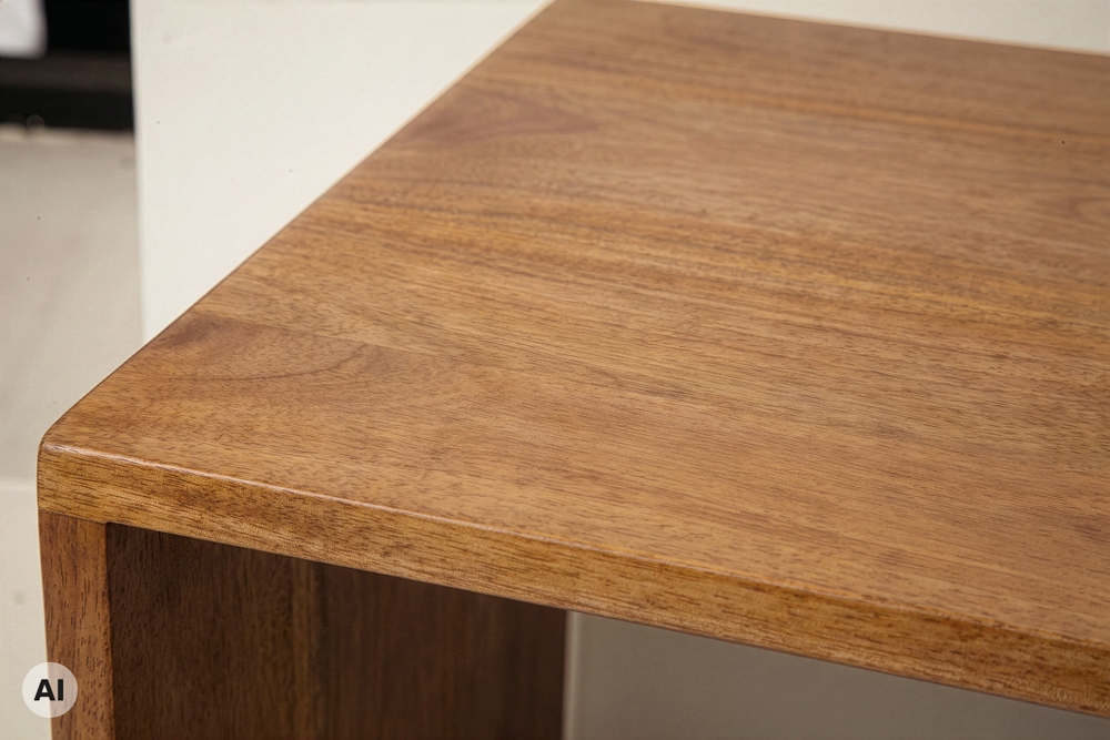 Massiver Beistelltisch MAKASSAR 45cm braun Mangoholz honey finish Nachttisch Regal