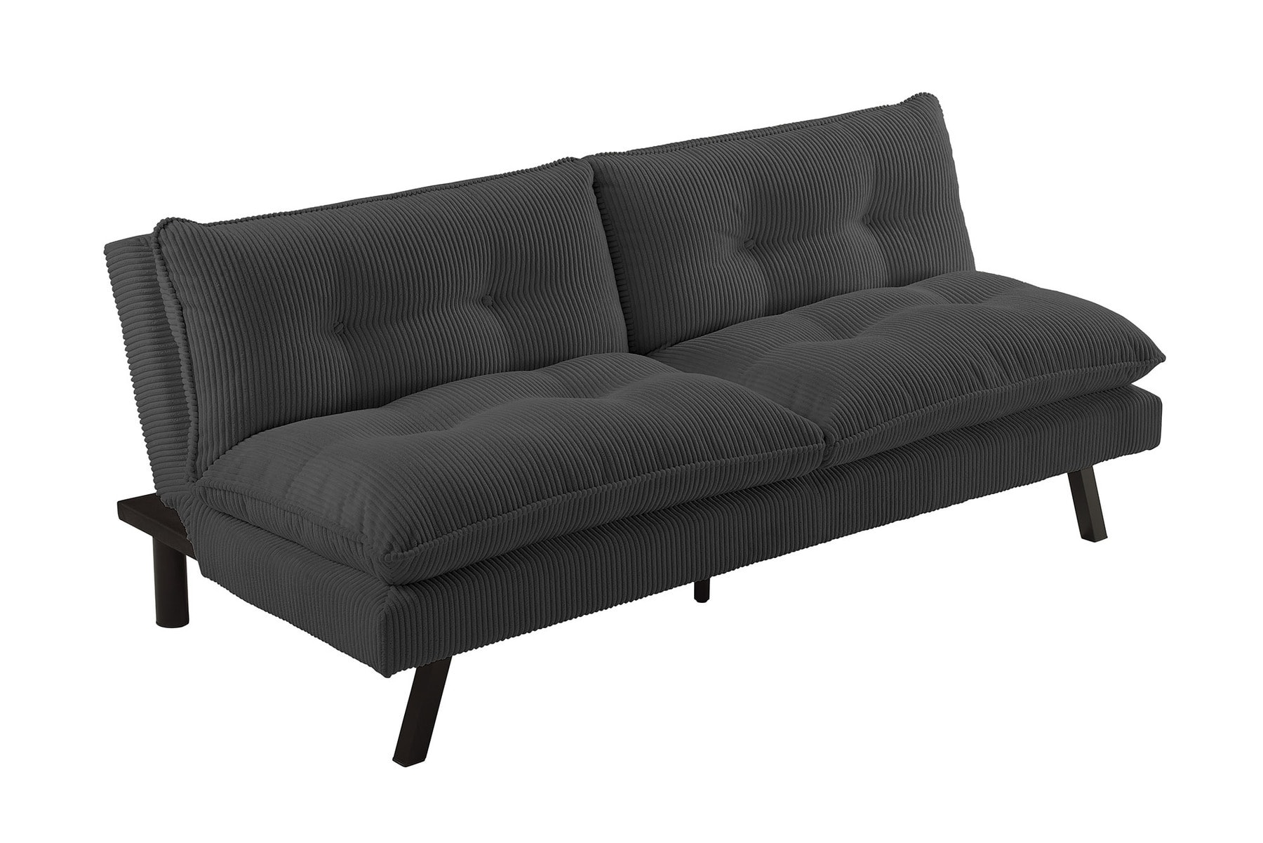Modernes Schlafsofa COCOONING 190cm grau Cord 3-Sitzer Couch