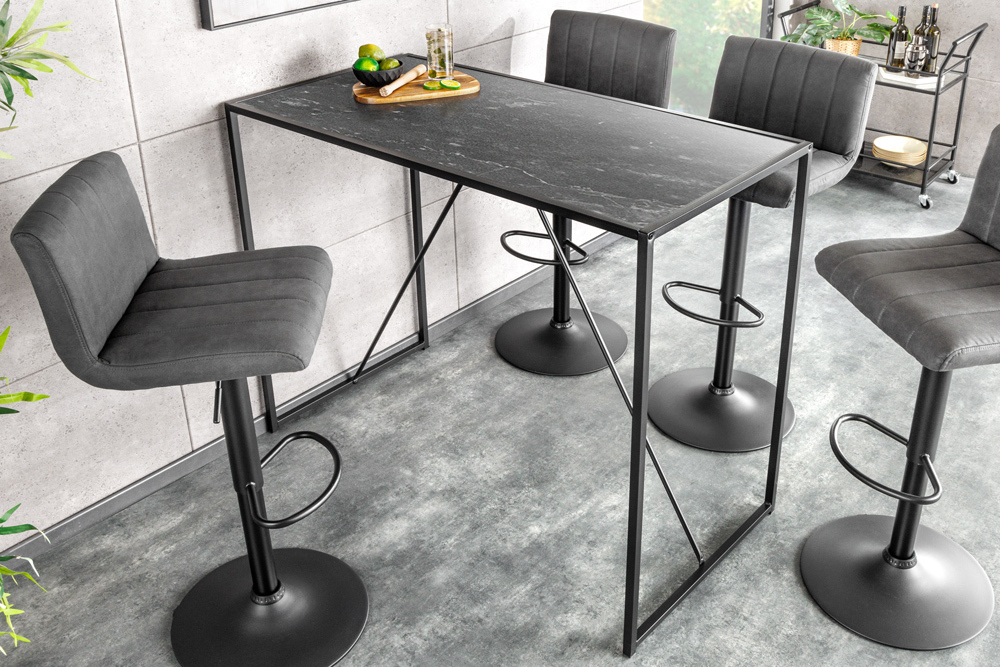 Moderner Bartisch SLIM LINE 120cm graphit Metall Tresen Stehtisch Moderner Bartisch SLIM LINE 120cm graphit Metall Tresen Stehtisch