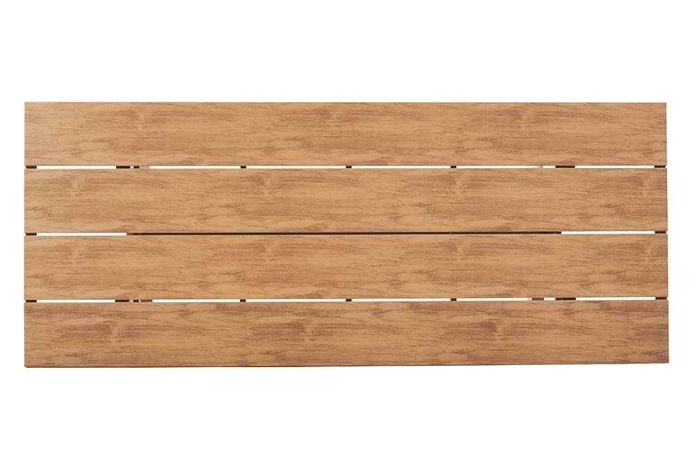 Moderner Gartentisch DESIGNO 200cm natur greige Aluminium wetterfest X-Gestell