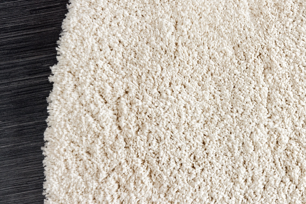 Design Teppich ORGANIC 180x120cm creme Hochflor Indoor-Teppich organische Form