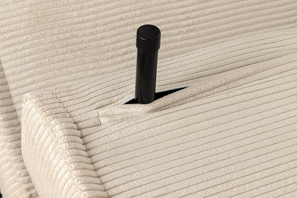 Retro Schlafsessel SMART MULTIFUNCTION 100cm beige Cord Bettfunktion inkl. Kissen