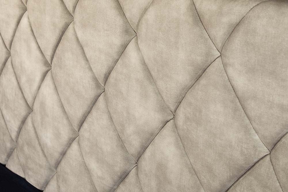 Design Boxbett ELYSIUM 160x200cm champagner beige Samt mit Stauraum und Lattenrost