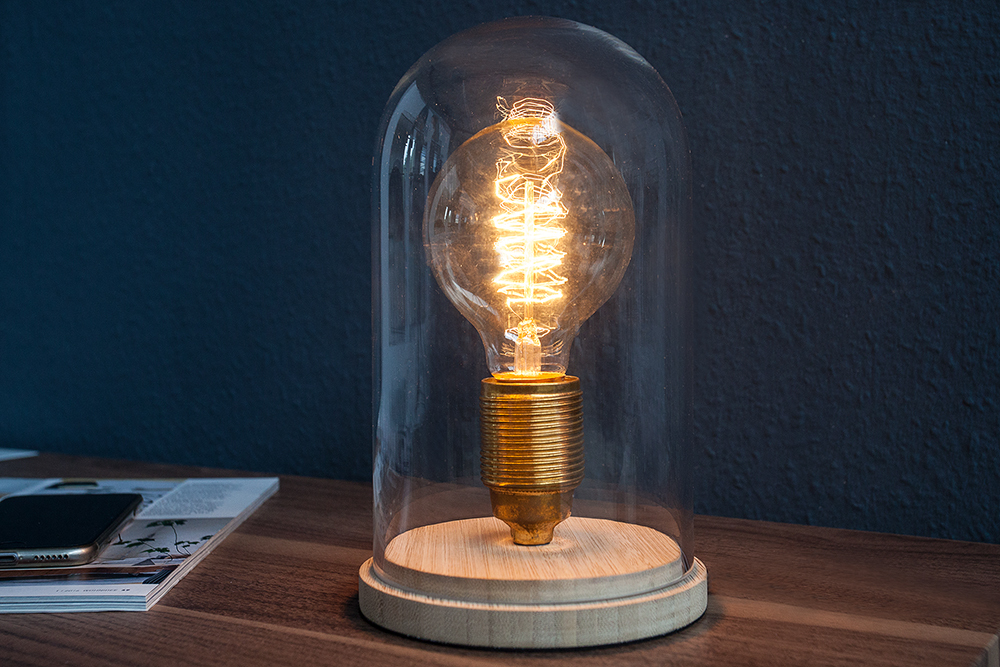 Industrial Tischlampe EDISON 22cm Glühbirne Tischleuchte