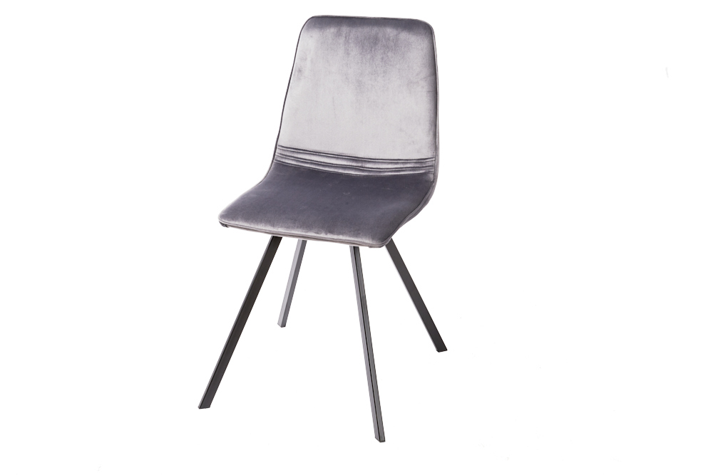 Retro Stuhl AMSTERDAM CHAIR dunkelgrau Samt Designklassiker