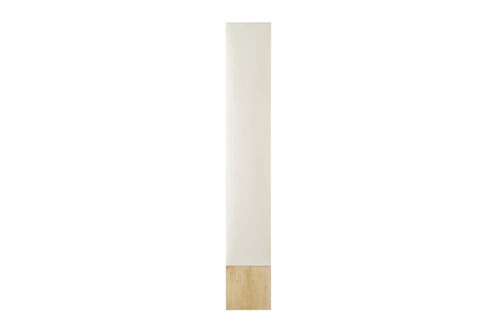 Moderne Stehlampe AGAPUNE 120cm weiß hellbraun Bambusfuß Stoffschirm