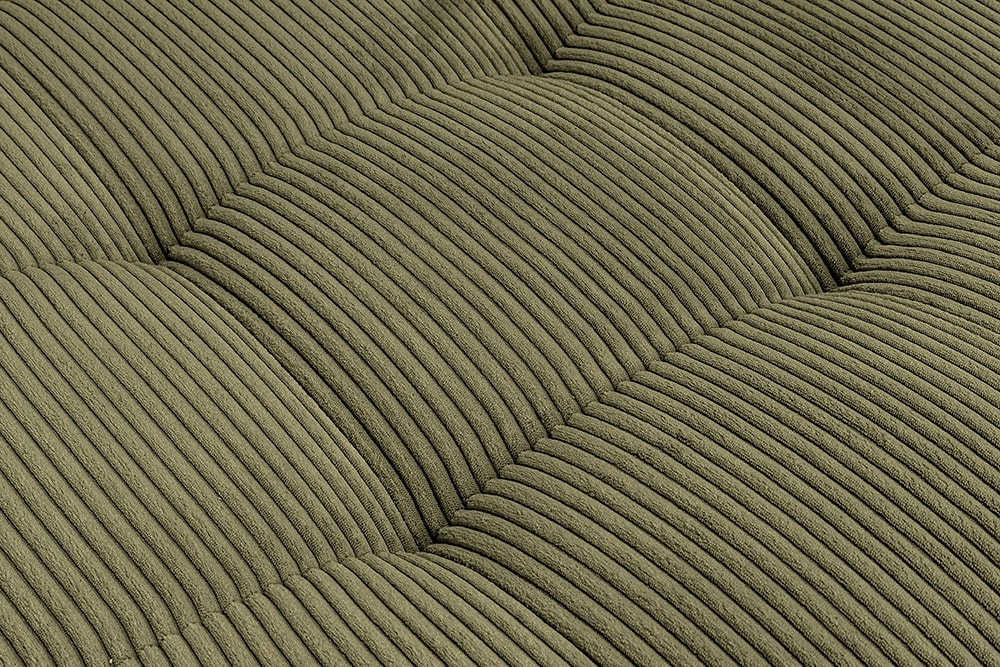 Moderne XXL Wohnlandschaft KENT 305cm grün Cord Bigsofa inkl. Hocker Federkern