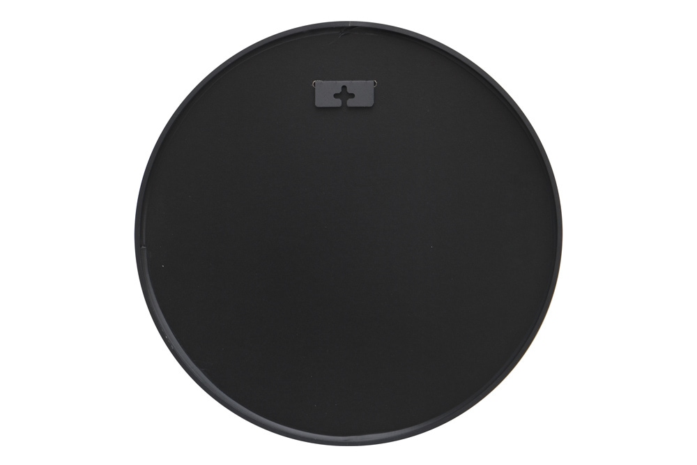 Runder Wandspiegel PORTRAIT 40cm schwarz mit Metallrahmen