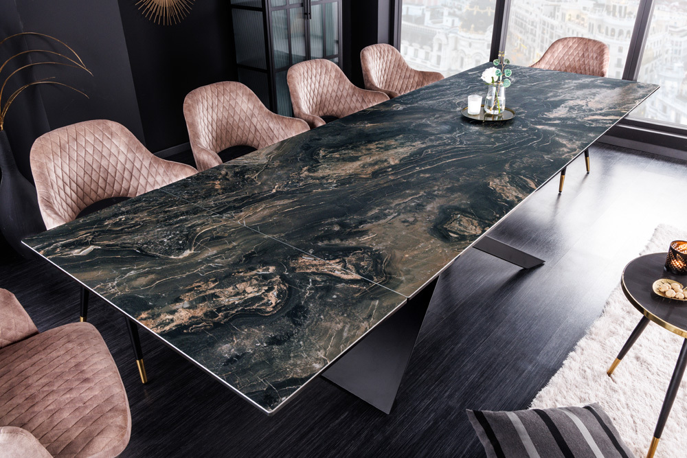 Ausziehbarer Esstisch EUPHORIA 180-220-260cm taupe Keramik made in Italy