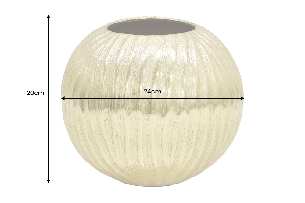 Handgefertigte Deko-Vase ELEGANCE 25cm gold antik Hammerschlag Design