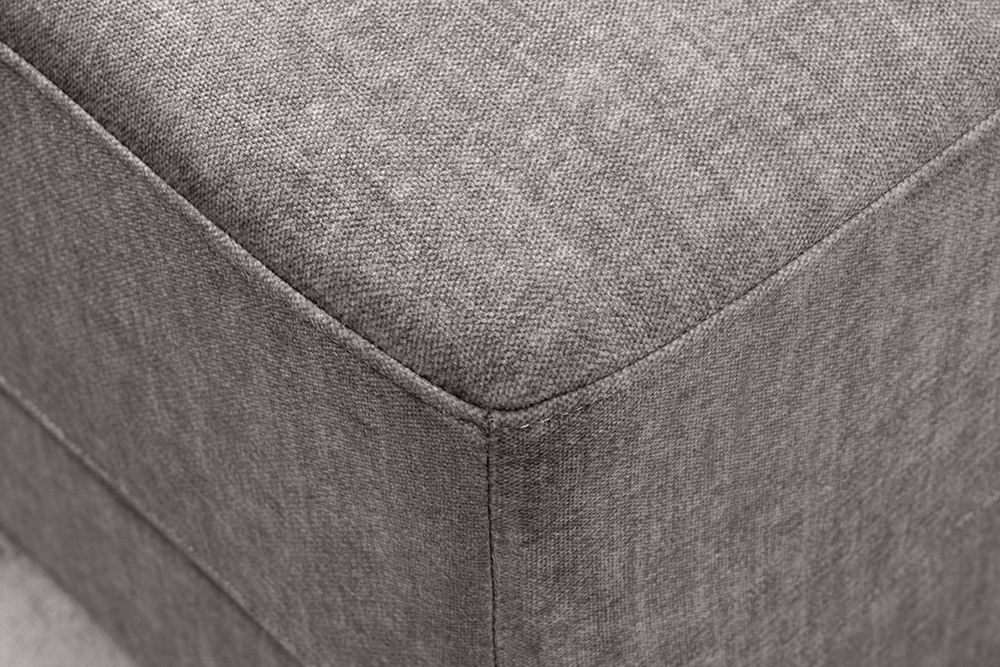 Großes Sofa LOFT 210cm grau Vogue Velours Samt 3-Sitzer Couch Taschenfederkern