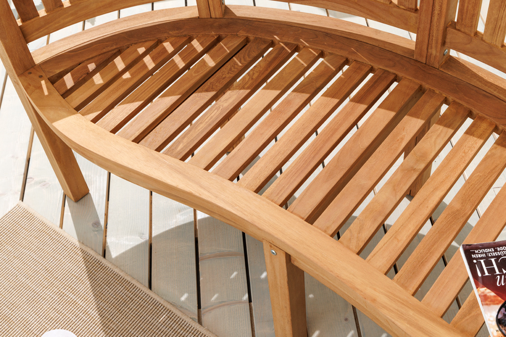 Massive Gartenbank XXL EMPIRE TEAK 150cm natur Teakholz