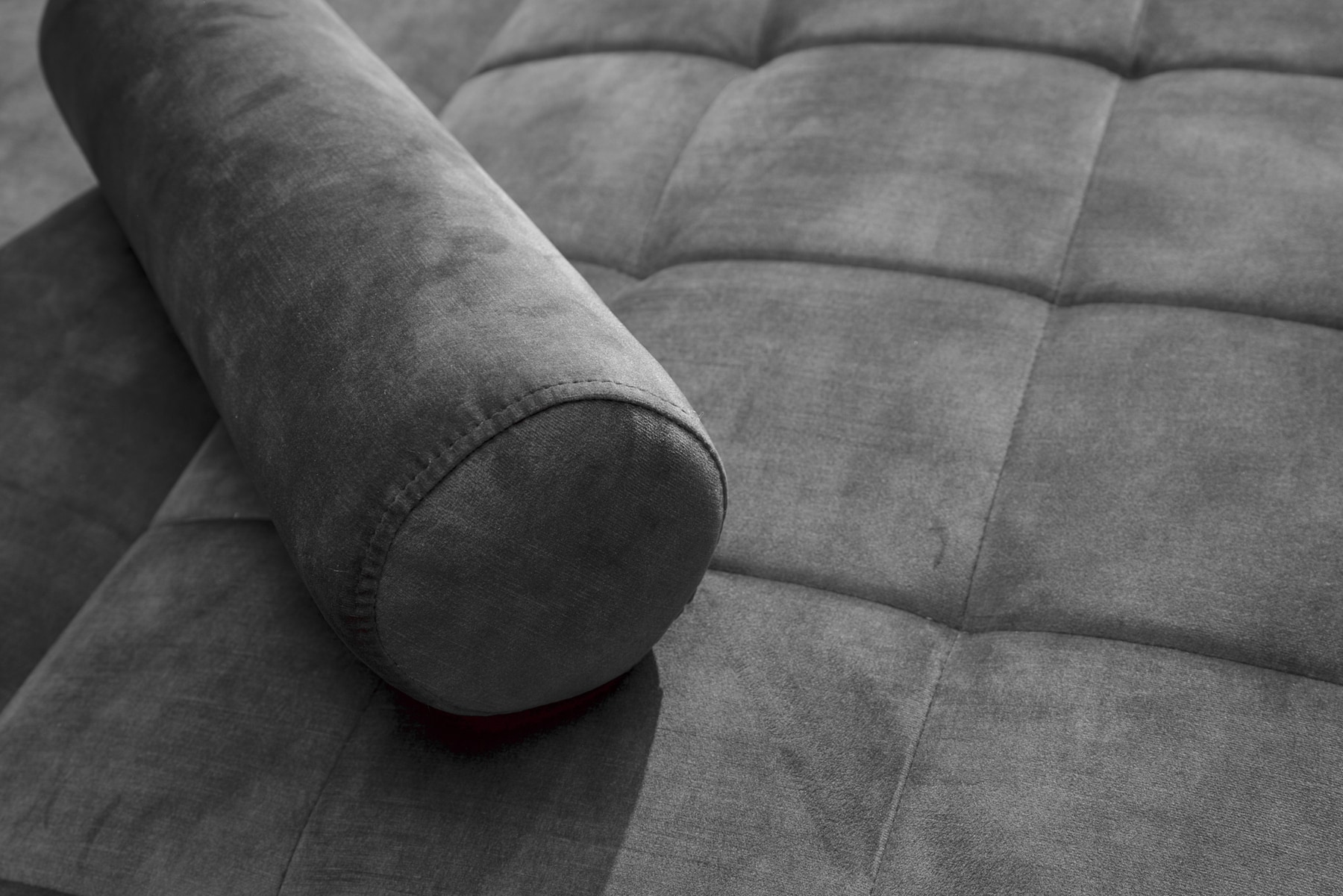 Modernes Schlafsofa COUTURE 200cm grau Microvelours 3-Sitzer Couch mit Schlaffunktion