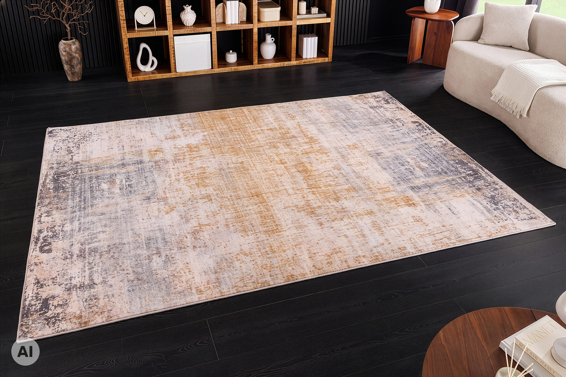 Kurzflor Teppich DESERT PATINA 350x230cm sand greige taupe Indoor » Jetzt kaufen