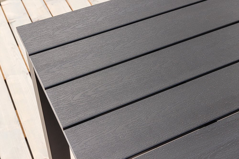 Ausziehbarer Gartentisch DESIGNO 200-250-300cm grau Aluminium In- und Outdoor Esstisch